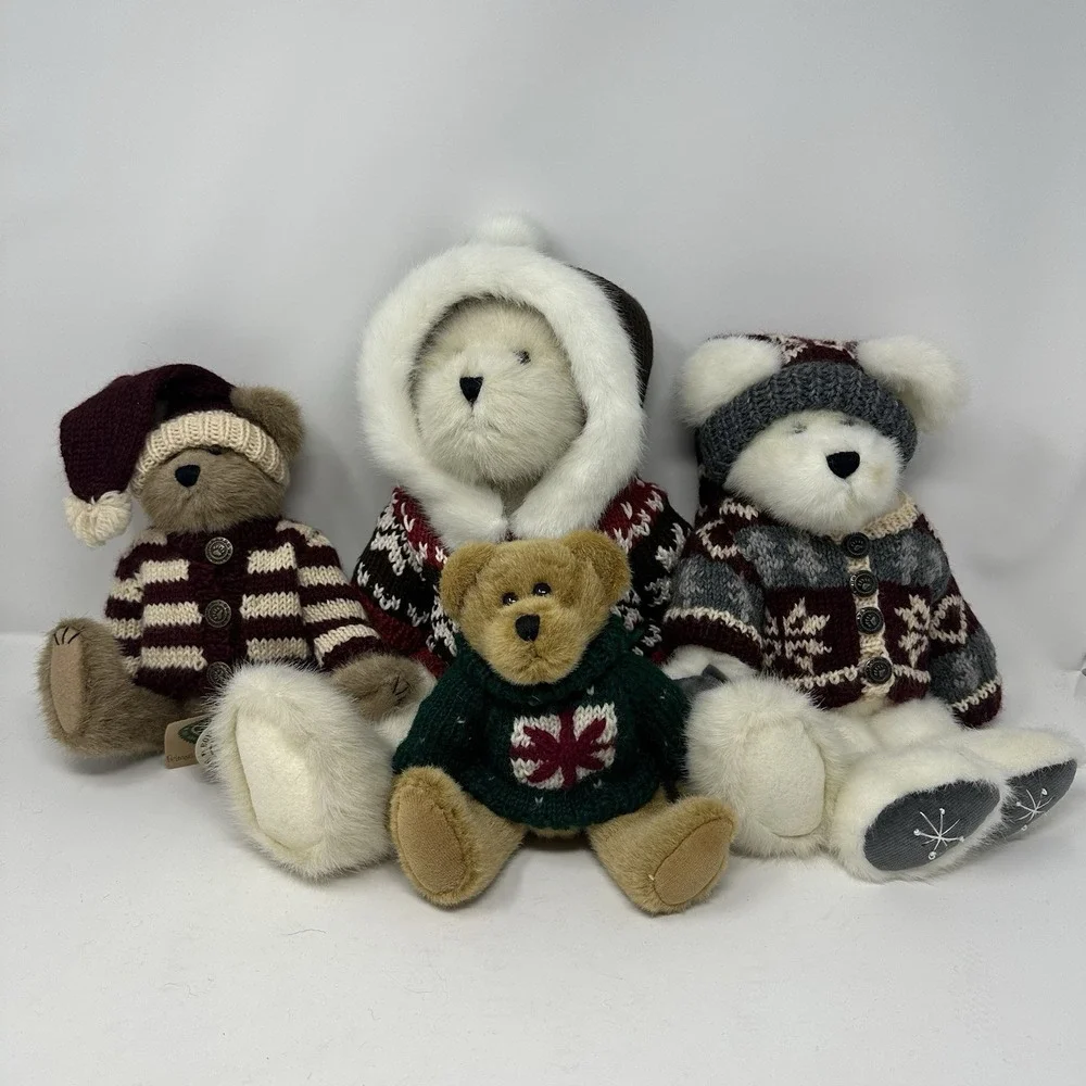 Boyds Bears Collection Lot of 4 Christmas Sweaters With Tags